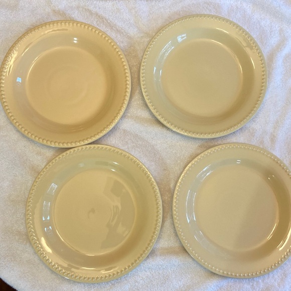 Pottery Barn Emma Yellow Dinner Plate set of 4 - Picture 2 of 16